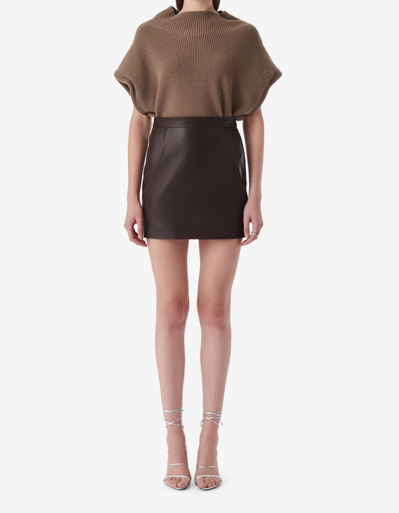 ELIOU LEATHER SKIRT